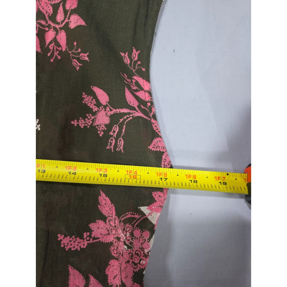 Old Navy Vintage Womens Perfect Fit Sleeveless Babydoll Top Floral Medium - Picture 5 of 6